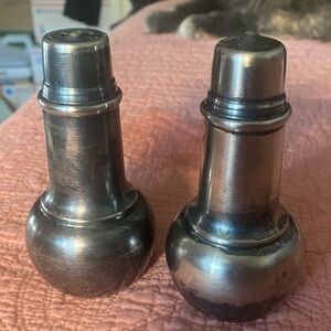 Vintage MCM Silver Plate Salt and Pepper Shakers